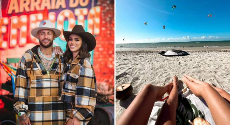 Neymar e Bruna Biancardi começaram a namorar em janeiro
