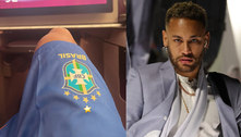 Neymar exibe calção da seleção brasileira com a estrela do hexa