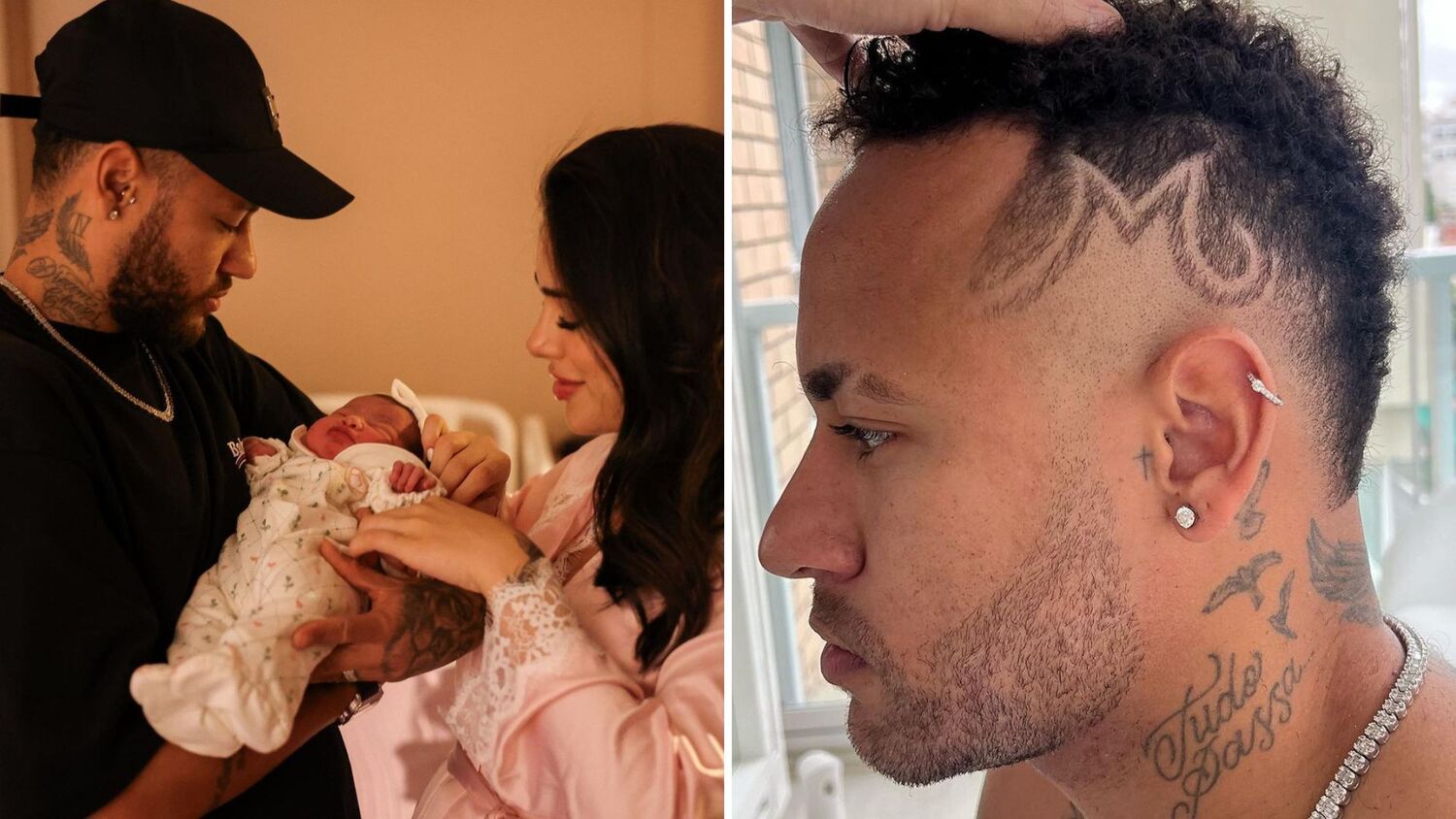 Neymar faz novo corte de cabelo com inicial de nome da filha