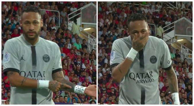 Neymar prestou homenagem a Jô Soares depois de marcar um gol pelo PSG