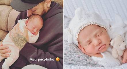 Neymar publicou duas fotos de Mavie nesta quinta-feira