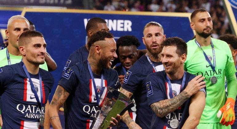 Neymar e Messi comandaram a goleada do PSG sobre o Nantes, na Supercopa da França