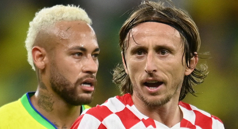 Luka Modric, de 37 anos, foi o grande nome da classificação da Croácia contra o Brasil