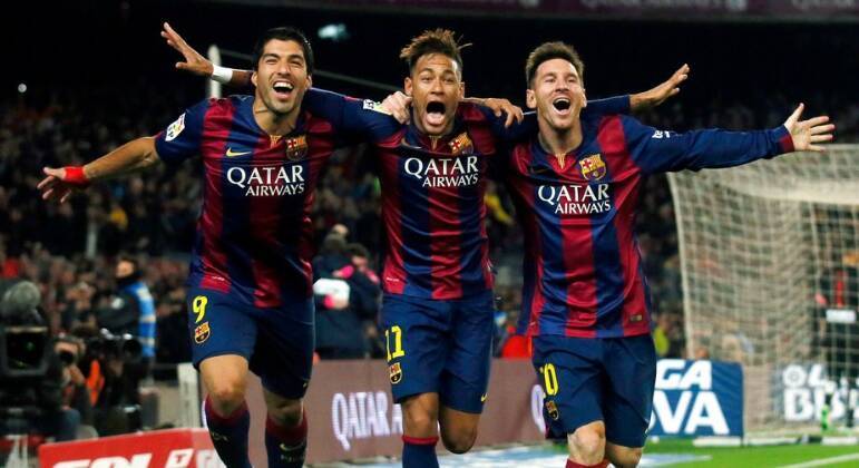 Trio MSNFoi no Barcelona, de 2014 a 2017, que Neymar fez parte do trio mais 