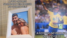 Jovem viraliza ao mostrar quarto do namorado com foto gigante de Neymar; veja o vídeo