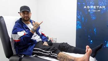 Neymar volta para Paris, e PSG diz que recuperação dele é tranquilizadora (Reprodução Twitter @PSG_English)