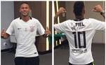 Neymar já vestiu a camisa de outras equipes, é o caso do Corinthians em que o astro usou a camisa da equipe após o titulo olímpico