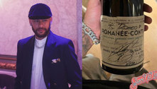 Neymar aparece com garrafa de vinho que custa mais de R$ 200 mil 