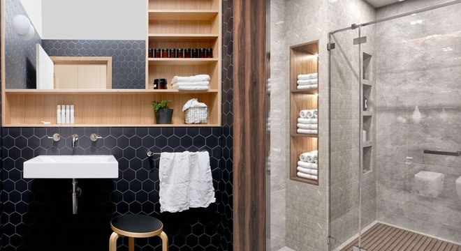 Nichos embutidos no banheiro: use a decoração para ajudar a organizar