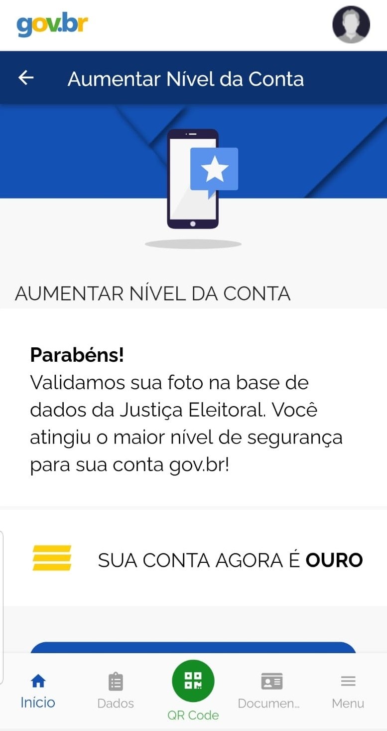 NÍVEL OURO CONTA GOV.BR