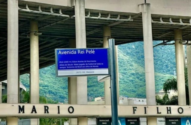 No dia 4 de janeiro, a prefeitura do Rio de Janeiro anunciou a renomeação da via que circunda o Maracanã de Radial Oeste para Avenida Rei Pelé - Foto - Divulgação