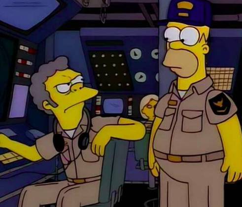 No episódio “Na Onda do Mar”, da 9ª temporada, Homer, Barney e Moe ficam presos em um submarino nuclear durante o que eles imaginavam ser um treinamento para a Marinha. Mas esse nem é o que mais se aproxima da história real…
