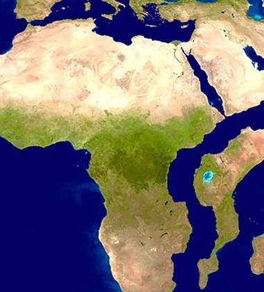 No futuro, segundo os pesquisadores, o continente africano ficará menor e haverá uma grande ilha no Oceano Índico composta por partes da Etiópia e da Somália, incluindo o Chifre da África.