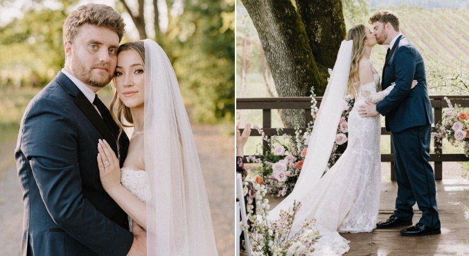 Cora e Jared se casaram em cerimônia íntima, mas muitos internautas opinaram
