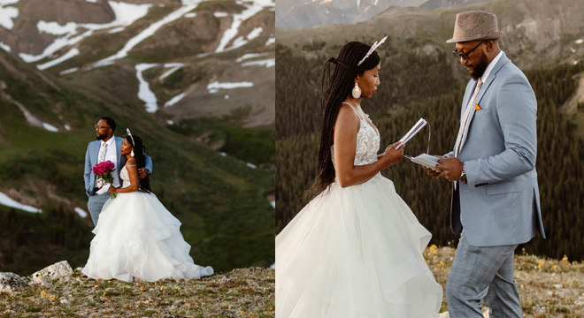 Para respeitar isolamento, noivos se casam em topo de montanha