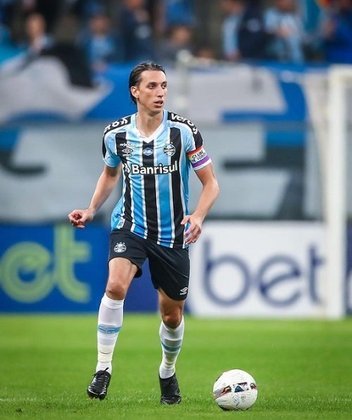 Nome do jogador: Pedro Geromel - idade: 36 anos - Time atual: Grêmio - Posição: zagueiro 