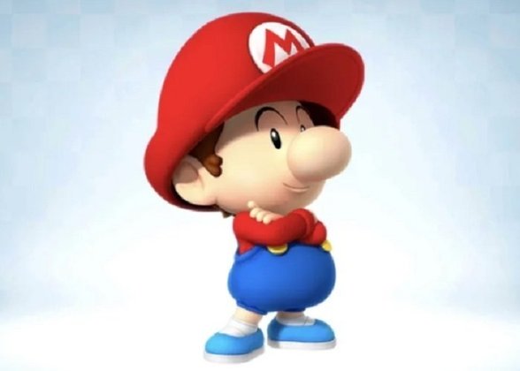 Nome do personagem: Baby Mario - Jogo: Mario Kart - Como o próprio nome diz, ele é uma versão infantil do famoso personagem. No entanto, muitas pessoas não conhecem ele e acabam se encantando com seu jeito assim que o descobrem no jogo. 