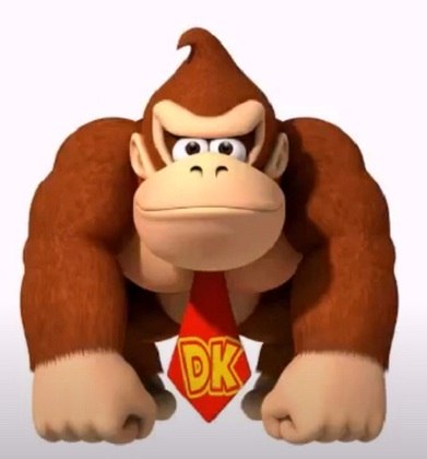 Nome do personagem: Donkey Kong - É um dos personagens mais tradicionais do jogo, estando na história desde o começo. Quem nunca viu a cena clássica dele jogando barris no Mário, que está tentando a todo custo salvar a princesa? 