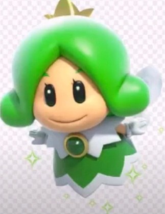 Nome do personagem: Green Fairy - É uma das personagens mais simpáticas e fofinhas do jogo, sendo que o Mário usará todas suas energias para salvá-la de seres malvados.