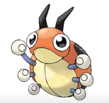 Nome do Pokémon: Ledyba - Segunda geração de Pokémons - Animal com quem se parece na vida real: joaninha