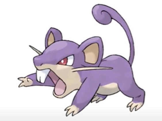 Nome do Pokémon: Rattata - Primeira geração de Pokémons - Animal com quem se parece na vida real: rato