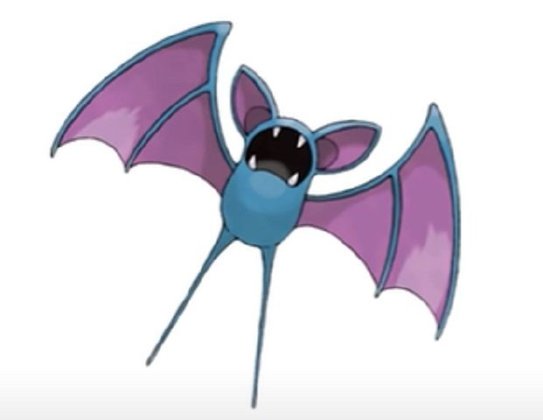Nome do Pokémon: Zubat - Primeira geração de Pokémons - Animal com quem se parece na vida real: morcego