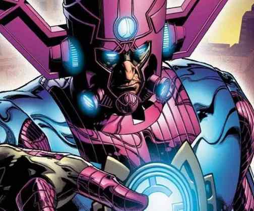 Nome do vilão: Galactus - Ele é considerado uma entidade no Universo Marvel e não é por acaso que é chamado de devorador de mundos. Seu poder é gigantesco.