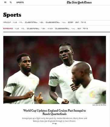 Nos Estados Unidos, país cuja seleção estava no grupo da Inglaterra, a classificação do time de Southgate foi notícia do 'New York Times': 'Inglaterra vence Senegal para avançar às quartas de final'.