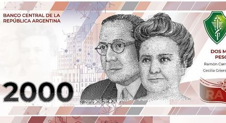 Banco Central da Argentina começa a distribuir nota de 500 pesos