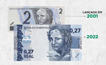 nota de 2 reais vale agora R$ 0,27 maio 2022