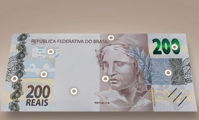 Banco Central do Brasil - Os itens de segurança da nova nota de 200 reais  seguem a mesma lógica das demais cédulas do Real e são super fáceis de  identificar. Ao receber