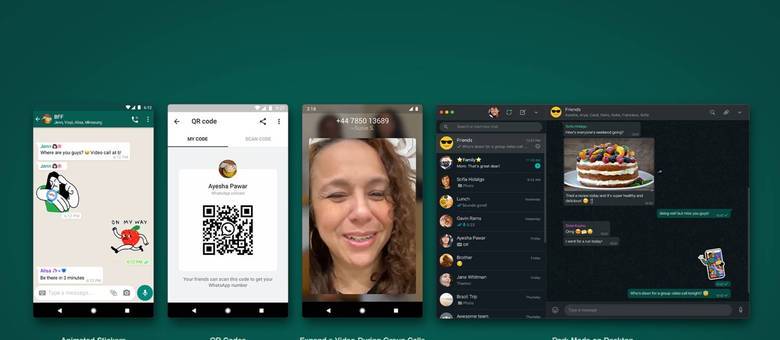 Novas funções disponíveis no aplicativo 