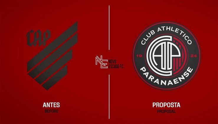 Novo Escudo FC: a proposta de mudança para o Athletico Paranaense.