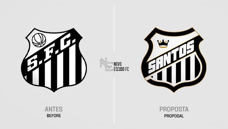 Novo Escudo FC: a proposta de mudança para o Santos.