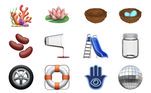 Os 18 novos emojis restantes estão em outras categorias, como 'animais e natureza' e 'comidas e bebidas' e são fáceis de entender no primeiro olhar. Esse pacote inclui ninhos, radiografia, muleta e escorregador, entre outros