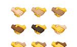 Há ainda dez novos ícones do tipo (muitos apertos de mão!), com uma das mãos com a cor amarela original dos emojis