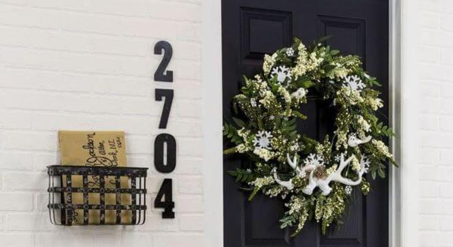 Número de casa com varanda