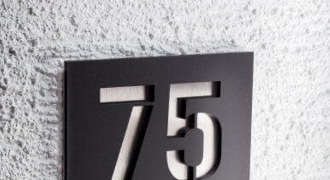 Número de casa para ambientes modernos