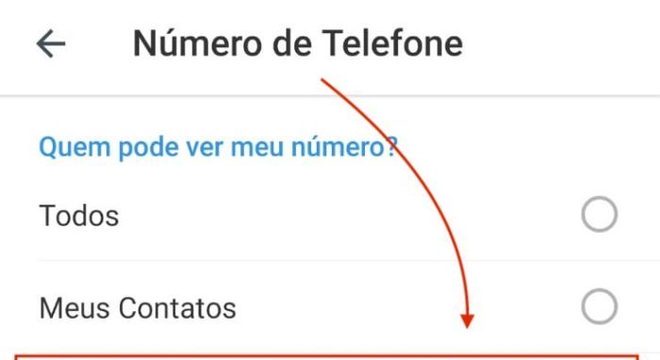 Numero de Telefone no Telegram (Imagem: Reprodução / Android)