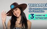 Bia Miranda foi a peoa que mais venceu a Prova do Fazendeiro, conquistando o chapéu mais cobiçado de Itapecerica da Serra três vezes