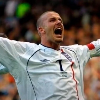 O badalado David Beckham vestiu a camisa sete da seleção inglesa e do Manchester United. 
