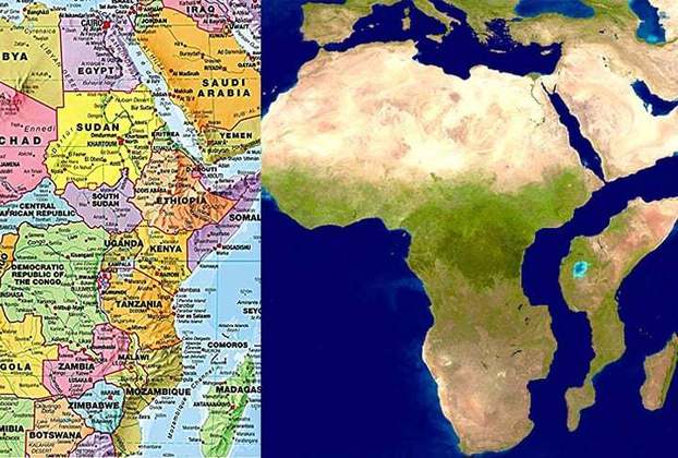 O continente africano irá se dividir  dando origem à formação de um novo mar.