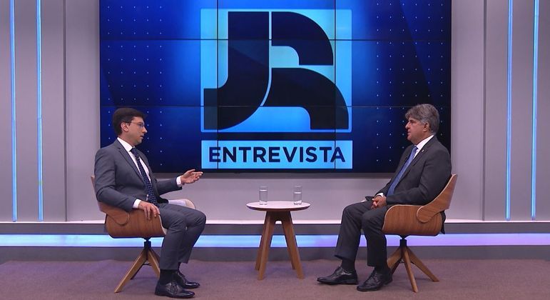O diretor-presidente da ANPD, Waldemar Gonçalves Ortunho Júnior durante a entrevista