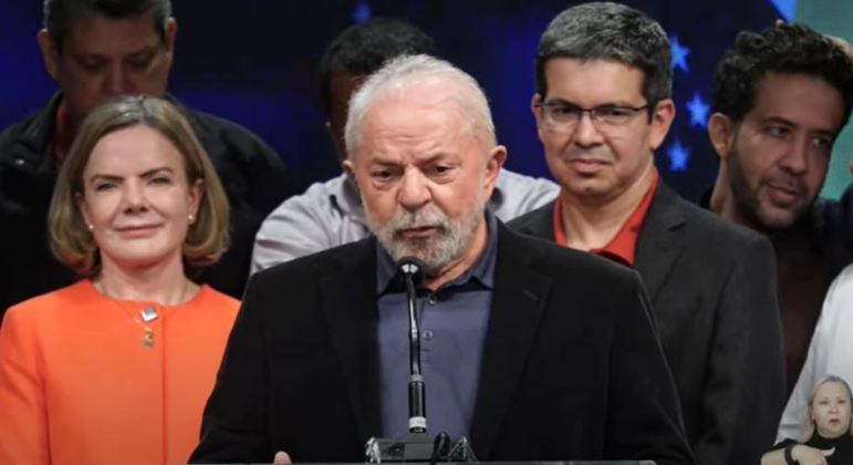 O ex-presidente Luiz Inácio Lula da Silva durante evento do PT
