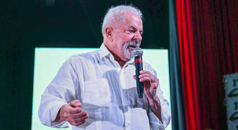 Lula, ex-presidente e candidato à Presidência da República, durante discurso em agosto