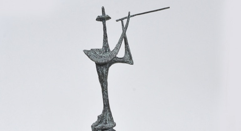Escultura de bronze criada pelo artista Bruno Giorgi, O Flautista foi encontrado em pedaços no salão do terceiro andar do Palácio do Planalto. A obra era avaliada em R$ 250 mil. Na foto, uma escultura da mesma série do artista