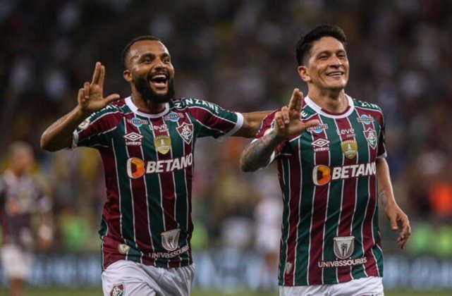 O Fluminense também tem suas estrelas. O grande nome do Tricolor é o argentino Germán Cano. O artilheiro já balançou as redes mais de 30 vezes neste ano. Foto: LUCAS MERÇON/FLUMINENSE FC