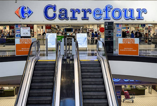 O grupo Carrefour tem negócios em cerca de 40 países. 