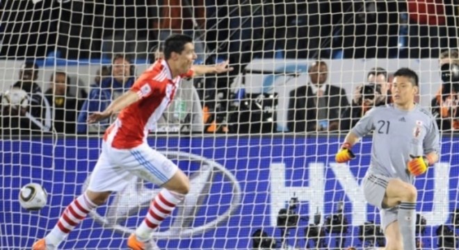 O Japão perdeu a disputa em 2010, para o Paraguai, nas oitavas de final