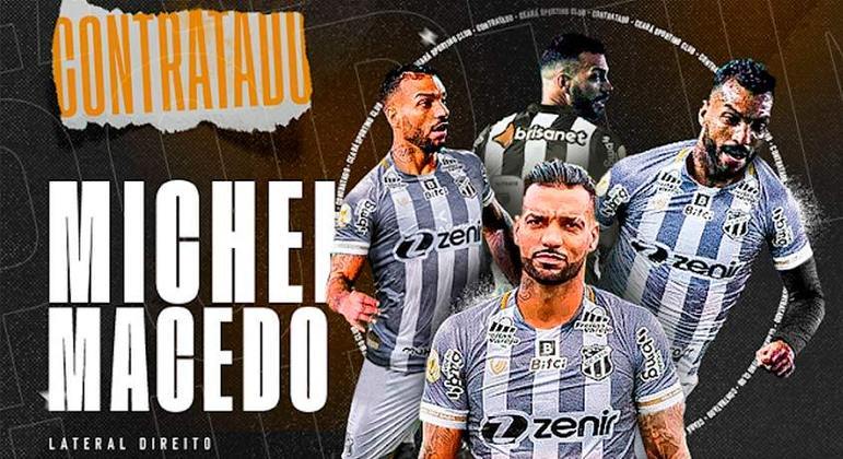 O lateral-direito Michel Macedo tinha contrato com o Timão até o último dia de 2021, mas esteve emprestado ao Juventude no seu último ano de vínculo com o Timão. Agora, livre no mercado, o atleta foi para o Ceará. onde chegou livre e assinou até o fim de 2023. 